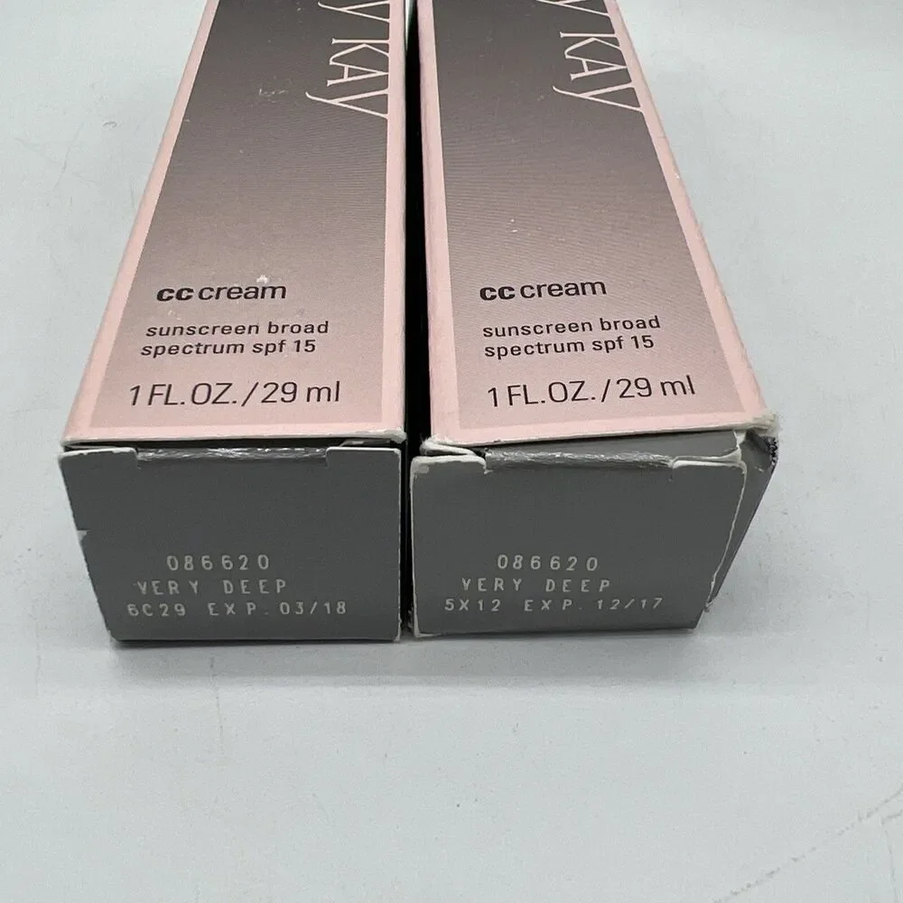 Lot of 2 NIB Mary Kay CC Cream VERY DEEP Sunscreen Broad Spectrum SPF 15 EXP